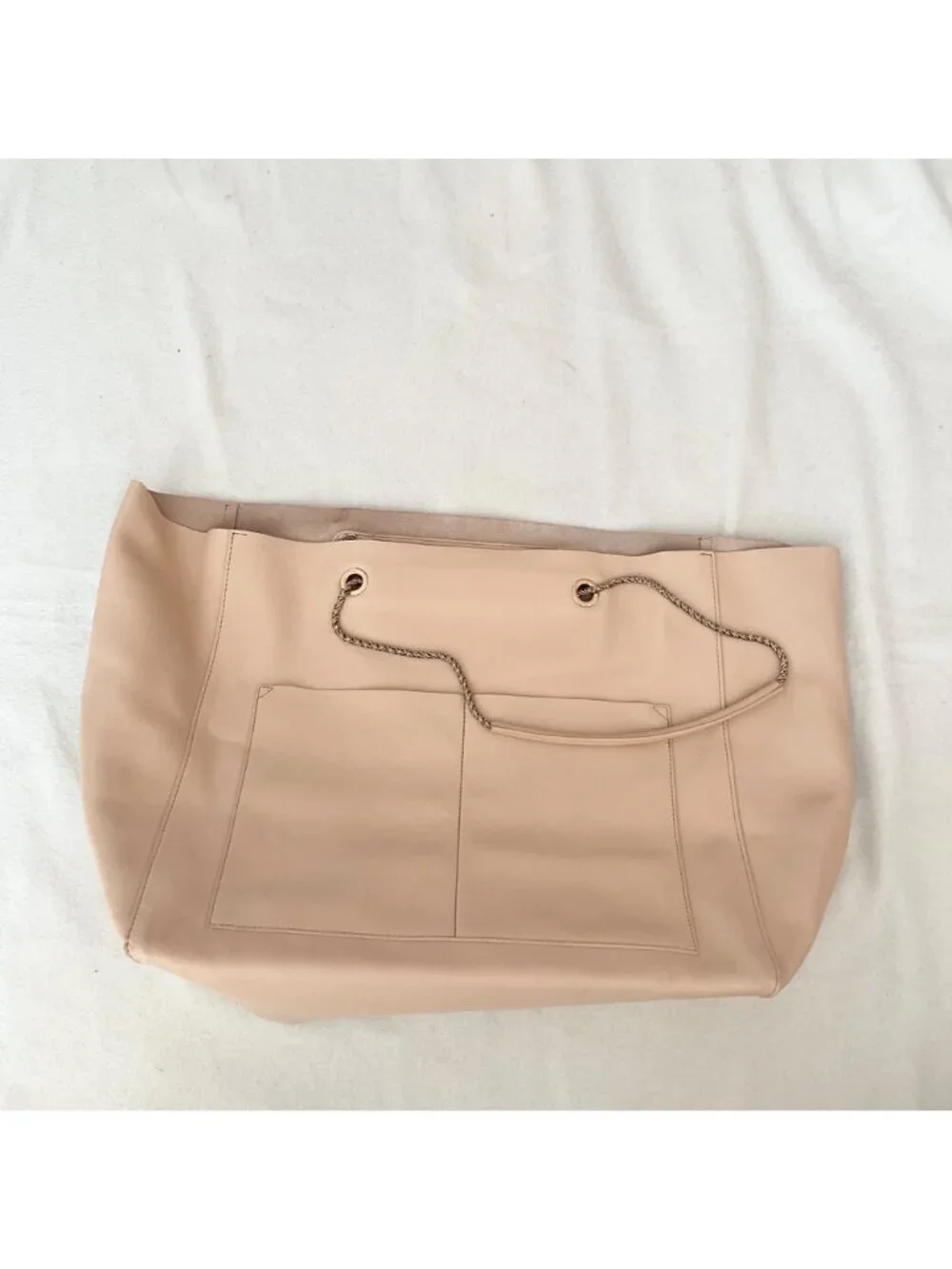 Sezane blush pink  leather gaby tote large